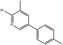2-Bromo-3-methyl-5-(p-tolyl)pyridine 结构式