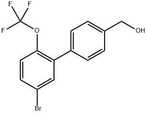 (5'-BROMO-2'-(TRIFLUOROMETHOXY)-[1,1'-BIPHENYL]-4-YL)METH 结构式