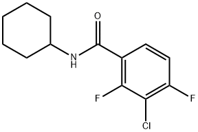 3-Chloro-N-cyclohexyl-2,4-difluorobenzamide 结构式