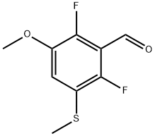 2,6-Difluoro-3-methoxy-5-(methylthio)benzaldehyde 结构式