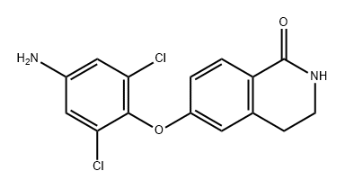 6-(4-氨基-2,6-二氯氧基)-3,4-二氢异喹啉-1(2H)-酮 结构式