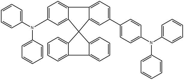 7-[4-(二苯胺)苯基]-N,N-二苯基-9,9′-螺二[9H-芴]-2-胺 结构式