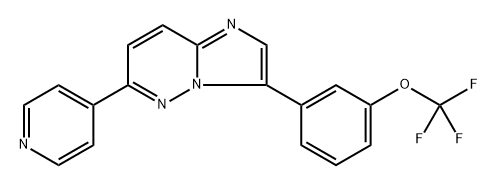 6-(吡啶-4-基)-3-(3-(三氟甲氧基)苯基)咪唑并[1,2-B]哒嗪 结构式