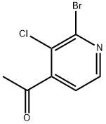 1-(2-Bromo-3-chloropyridin-4-yl)ethanone 结构式