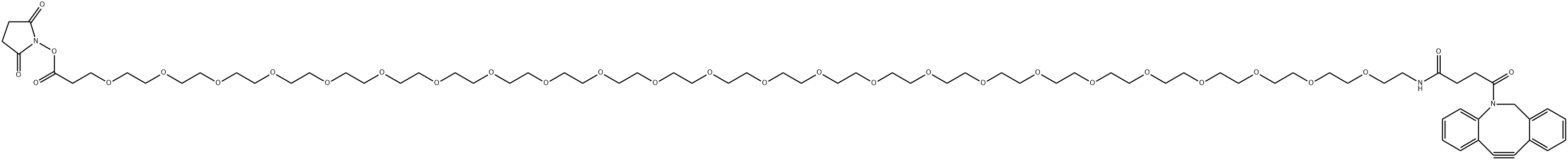 二苯并环辛炔-PEG24-NHS酯 结构式