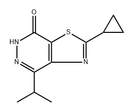 2-环丙基-4-异丙基噻唑并[4,5-D]哒嗪-7(6H)-酮 结构式