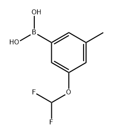 (3-(二氟甲氧基)-5-甲基苯基)硼酸 结构式
