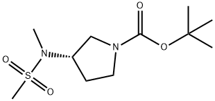 1,1-Dimethylethyl (3S)-3-[methyl(methylsulfonyl)amino]-1-pyrrolidinecarboxylate 结构式