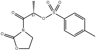(R)-1-氧代-1-(2-氧代恶唑烷-3-基)丙-2-基-4甲基苯甲酸酯 结构式
