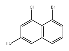 5-溴-4-氯萘-2-醇 结构式
