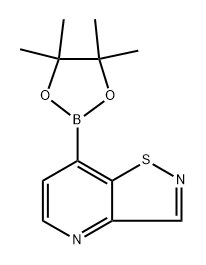 7-(4,4,5,5-四甲基-1,3,2-二氧硼杂环戊烷-2-基)异噻唑并[4,5-B]吡啶 结构式