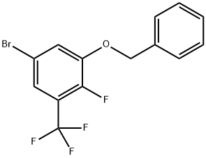 1-(苄氧基)-5-溴-2-氟-3-(三氟甲基)苯 结构式