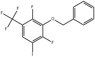 3-(苄氧基)-2,4-二氟-1-碘-5-(三氟甲基)苯 结构式