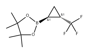 4,4,5,5-四甲基-2-((1S,2S)-2-(三氟甲基)环丙基)-1,3,2-二氧硼烷 结构式