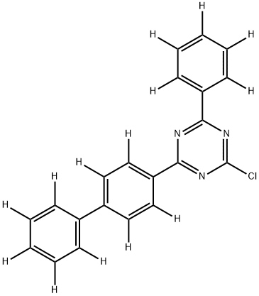 1,3,5-Triazine, 2-([1,1′-biphenyl]-4-yl-2,2′,3,3′,4′,5,5′,6,6′-d9)-4-chloro-6-(phenyl-2,3,4,5,6-d5)- 结构式