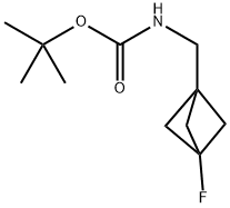 ((3-氟双环[1.1.1]戊-1-基)甲基)氨基甲酸叔丁酯 结构式