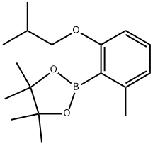 2-(2-isobutoxy-6-methylphenyl)-4,4,5,5-tetramethyl-1,3,2-dioxaborolane 结构式