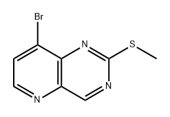 8-溴-2-(甲硫基)吡啶并[3,2-D]嘧啶 结构式