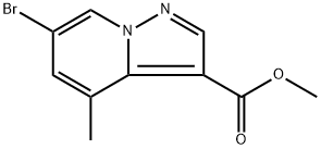 6-溴-4-甲基吡唑并[1,5-A]吡啶-3-羧酸甲酯 结构式