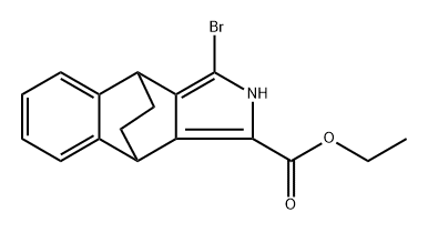 3-溴-4,9-二氢-2H-4,9-乙酰苯并[F]异吲哚-1-羧酸乙酯 结构式