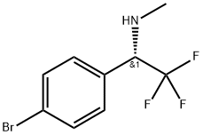(S)-1-(4-溴苯基)-2,2,2-三氟-N-甲基乙烷-1-胺 结构式