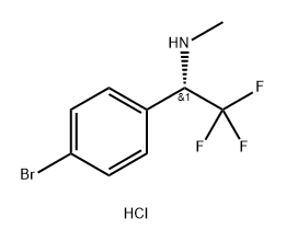 (S)-1-(4-溴苯基)-2,2,2-三氟-N-甲基乙-1-胺(盐酸盐) 结构式