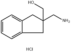 (2-(氨基甲基)-2,3-二氢-1H-茚-2-基)甲醇盐酸盐 结构式