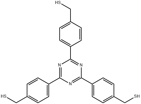 ((1,3,5-TRIAZINE-2,4,6-TRIYL)TRIS(BENZENE-4,1-DIYL))TRIMETHANETHIOL 结构式