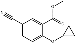 5-氰基-2-环丙氧基苯甲酸甲酯 结构式