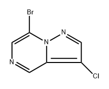7-溴-3-氯吡唑并[1,5-A]吡嗪 结构式