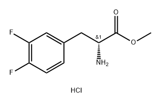 D-Phenylalanine, 3,4-difluoro-, methyl ester, hydrochloride (1:1) 结构式