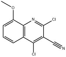 2,4-二氯-8-甲氧基喹啉-3-腈 结构式