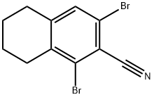 1,3-二溴-5,6,7,8-四氢萘-2-碳腈 结构式