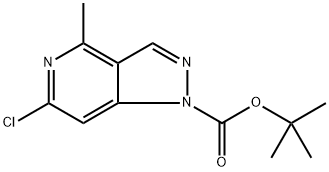 6-氯-4-甲基-1H-吡唑并[4,3-C]吡啶-1-羧酸叔丁酯 结构式