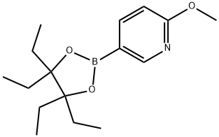 吡啶,2-甲氧基-5-(4,4,5,5-四乙基-1,3,2-二氧硼杂环戊烷-2-基)- 结构式