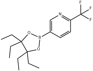 吡啶,5-(4,4,5,5-四乙基-1,3,2-二氧硼杂硼烷-2-基)-2-(三氟甲基)- 结构式