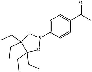 乙酮,1-[4-(4,4,5,5-四乙基-1,3,2-二氧硼杂硼烷-2-基)苯基]- 结构式