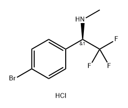 (R)-1-(4-溴苯基)-2,2,2-三氟-N-甲基乙烷-1-胺盐酸盐 结构式
