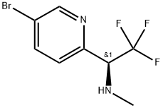 (R)-1-(5-溴吡啶-2-基)-2,2,2-三氟-N-甲基乙烷-1-胺 结构式