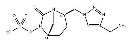 (2S,5R)-2-((4-(AMINOMETHYL)-1H-1,2,3-TRIAZOL-1-YL)METHYL)-7-OXO-1,6-DIAZABICYCLO[3.2.1]OCTAN-6-YL HY 结构式