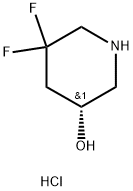 (3R)-5,5-Difluoro-piperidin-3-ol hydrochloride 结构式