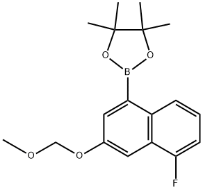 2-(5-氟-3-(甲氧基甲氧基)萘-1-基)-4,4,5,5-四甲基-1,3,2-二氧杂硼烷 结构式