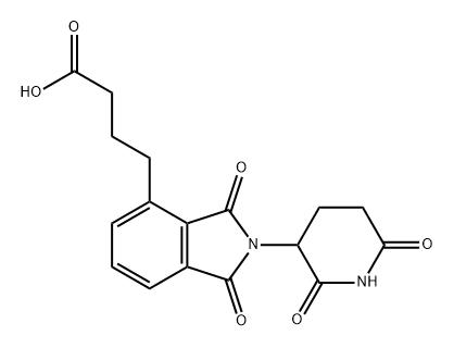 4-(2-(2,6-dioxopiperidin-3-yl)-1,3-dioxoisoindolin-4-yl)butanoic acid 结构式