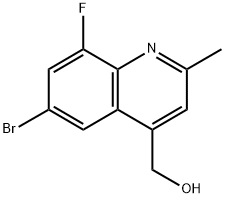 (6-溴-8-氟-2-甲基喹啉-4-基)甲醇 结构式