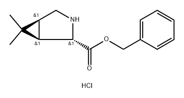 (1R,2S,5S)-6,6-二甲基-3-氮杂双环[3.1.0]己烷-2-羧酸苄酯(盐酸盐) 结构式