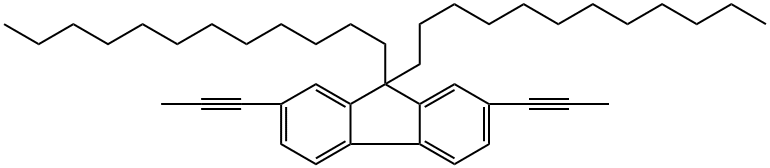聚(9,9-二辛基芴基-2,7-亚基乙炔撑) 结构式