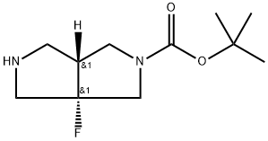 (3AS,6AR)-3A-氟六氢吡咯并[3,4-C]吡咯-2(1H)-羧酸叔丁酯 结构式