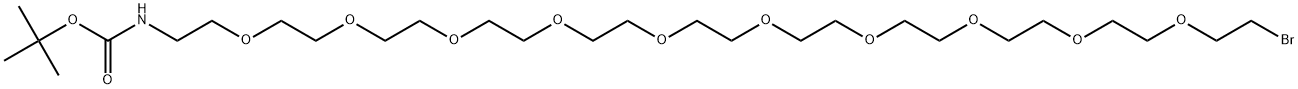 	溴-十聚乙二醇-氨基叔丁酯 结构式