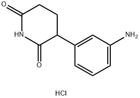3-(3-氨基苯基)哌啶-2,6-二酮盐酸盐 结构式