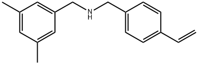 N-[(4-乙烯基苯基甲基-3,5-二甲基苯甲胺 结构式